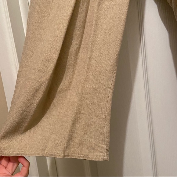 WIDE LEG LINEN TROUSERS - Picture 3 of 3